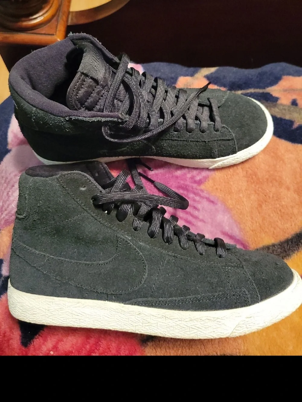 Nike Blazer Mid Black Suede High Top Sneakers Size 6.5 New